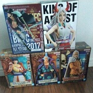 新品未使用 ONE PIECE ワンピース フィギュア ミホーク ヤマト レイリー 菊之丞 傳ジロー 5個セット