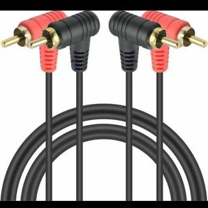Duttek RCA 変換ケーブル L字型 RCA分岐 オーディオケーブル