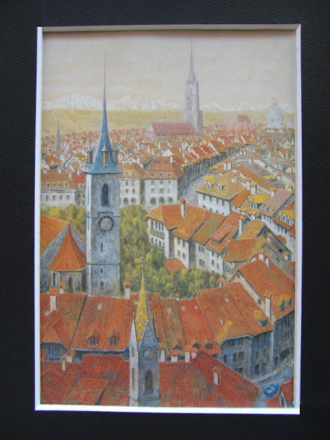 Arai Tomio, [Town], Rare art book, In good condition, Popular Author, Nature, Landscape, Brand new with high-quality frame, free shipping, Painting, Oil painting, Nature, Landscape painting