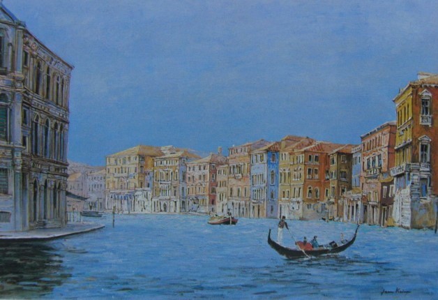 Jean Keim, [Venice Gondola], Rare art book, In good condition, French Masters, person, Landscape, Brand new with high-quality frame, free shipping, Painting, Oil painting, Nature, Landscape painting