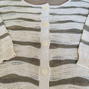 メッシュニット バックボタン サマーニット