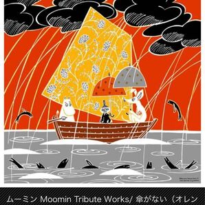 クォーターリポート Quarter Report ムーミン Tribute Works ハンカチ 傘がない オレンジ