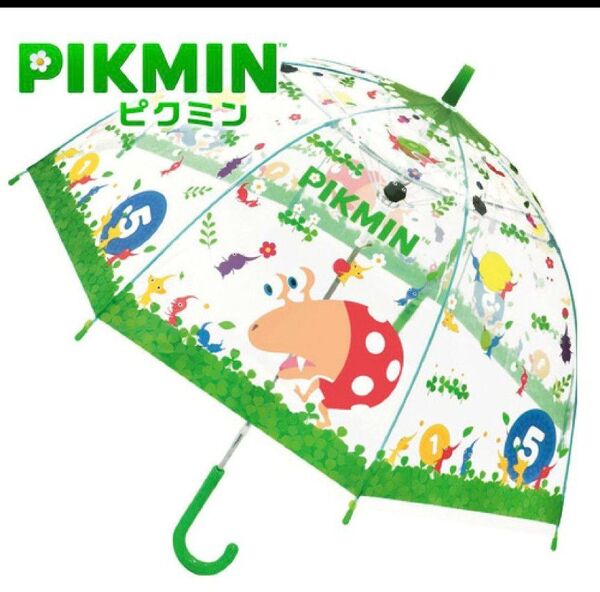 ピクミン ドーム ワンタッチ ビニール 傘 55cm 傘 雨傘 長傘 ピクミン こども