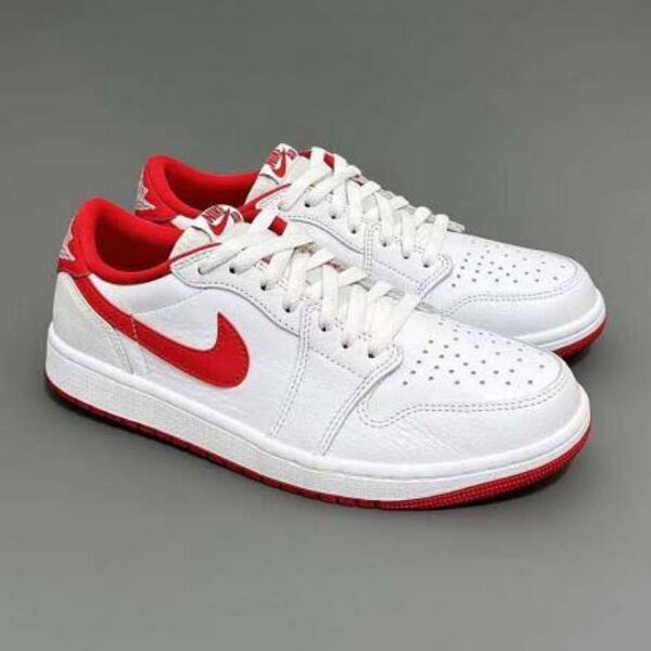 タグ付き(正規品)Air Jordan 1 Retro Low OG “White and University Red”