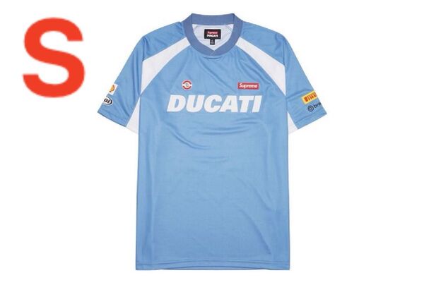 Supreme x Ducati Soccer Jersey "Blue" Sサイズ ステッカー付き
