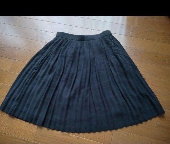 黒のひざ丈スカートポリエステルMサイズ(9AR)