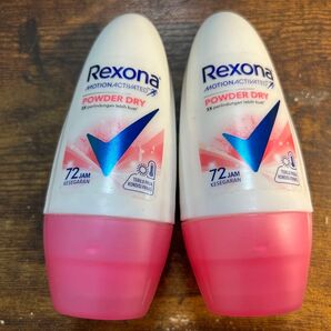 新品未使用 レクソナ Rexona 制汗 デオドラント パウダードライx2本 お徳用 セット アジア 脇汗 夏場 ロールオン