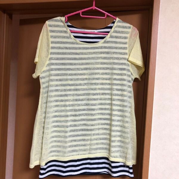 お値下げ 最終価格 ボーダー 半袖Tシャツ カットソー サイズL