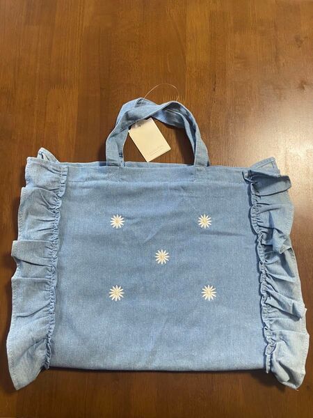 可愛い デニム レッスンバック トートバッグ 手提げ(新品、未使用)