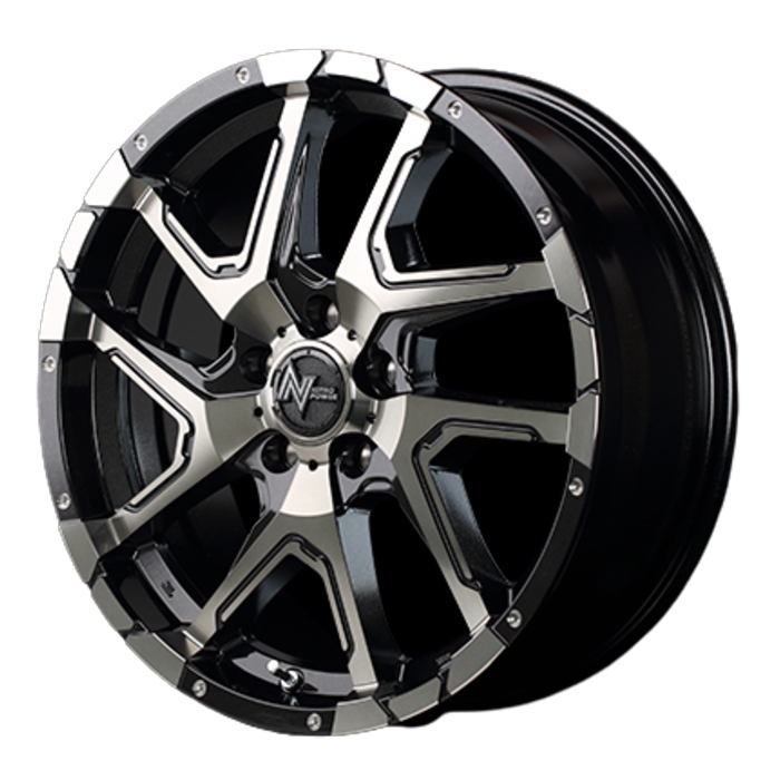 BRIDGESTONE NEWNO 195/50R16 NITRO POWER DERINGER ブラッククリア 16インチ 7J+40 5H-114.3 4本セット