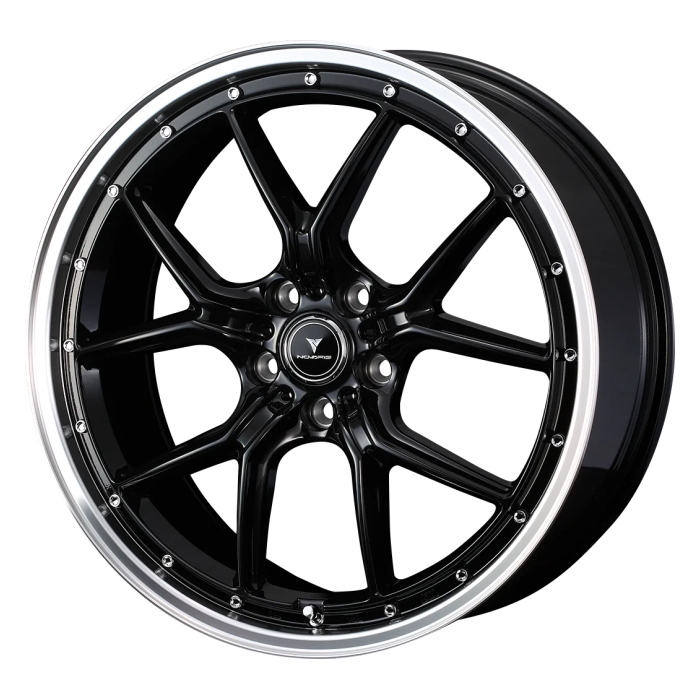 BRIDGESTONE POTENZA S007A 245/35R19 NOVARIS ASSETE S1 BLACK/RIM POLISH 19インチ 8J+45 5H-114.3 4本セット