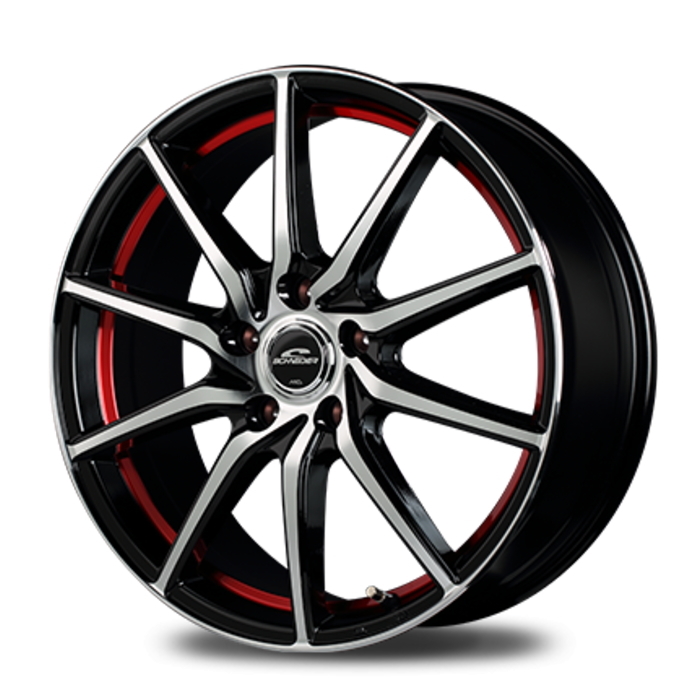 BRIDGESTONE POTENZA S007A 235/40R17 SCHNEIDER RX810 ブラック/レッド 17インチ 7J+48 5H-114.3 4本セット