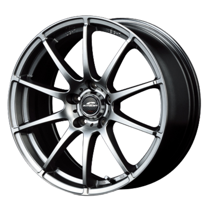 BRIDGESTONE POTENZA S007A 215/45R18 SCHNEIDER Stag メタリックグレー 18インチ 7J+48 5H-100 4本セット