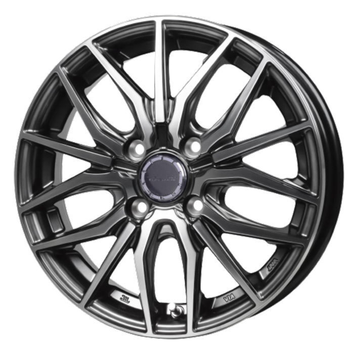 BRIDGESTONE POTENZA Adrenalin RE004 165/55R14 Precious AST M4 ガンメタポリッシュ 14インチ 4.5J+45 4H-100 4本セット