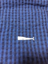 人気☆【DESCENDANT】クジラ刺繍 インディゴコットンチェックシャツ 2 鯨 ディセンダント_画像5