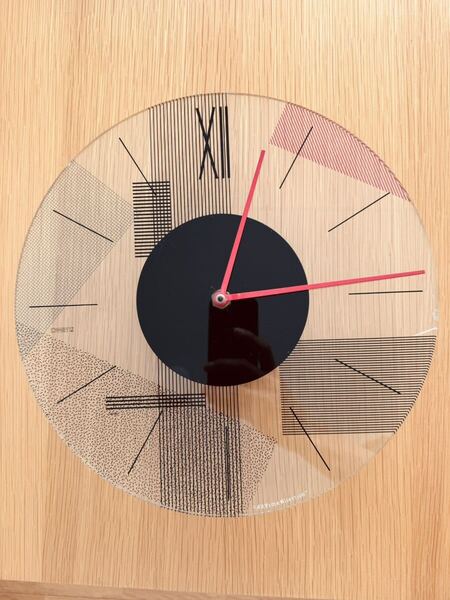 Nicolai Canetti掛け時計 ポストモダン アクリル時計メンフィスデザイン壁掛け時計 インテリア 倉俣史朗 三原昌平 加藤孝志 オブジェ