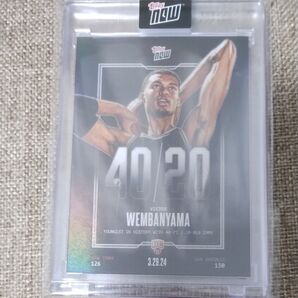 2024 Topps NOW VW-5VICTOR WEMBANYAMA 40/20 PTS/REBSPURS ROOKIE RC
