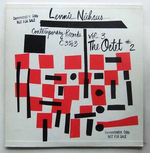 ◆ LENNIE NIEHAUS Vol.3 / The Octet #2 ◆ Contemporary C3503 (yellow:dg:promo) ◆ V