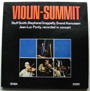 ◆ VIOLIN-SUMMIT / Stuff Smith, Stephane Grappelly, Svend Asmussen, Jean-Luc Ponty, Recorded in Concert ◆ SABA 15 099 ST ◆ W