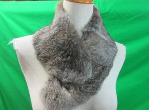  real fur rabbit tippet muffler snood fur attaching collar collar to coil 