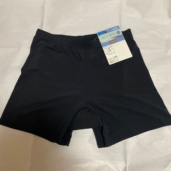 送料込み 新品 CLOSSHI キレイ宣言 冷感スパッツ M 黒ブラック 消臭 制菌 Wデオドラント オーバーパンツ 送料無料