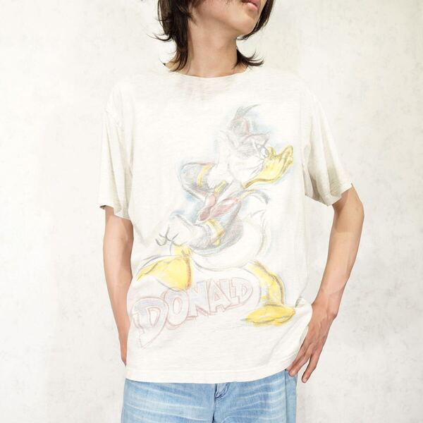 USA VINTAGE CHARACTER DRAWING DESIGN T SHIRT/アメリカ古着キャラクター落書きデザインTシャツ