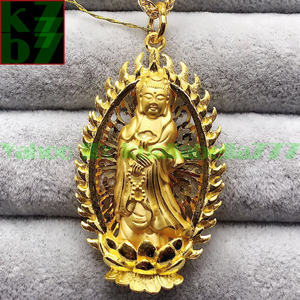 [ permanent gorgeous ] Gold pendant original gold [. sound bodhisattva ] luck with money fortune . better fortune memory day birthday . except . amulet accessory * length 45mm -ply 16g proof attaching W41