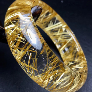 [.. драгоценнный камень ] Gold кошачий глаз Taichi n рутил кварц браслет натуральный кристалл Power Stone удача в деньгах состояние .* внутренний диаметр 56mm ширина 21mm доказательство есть Z41