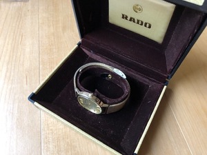 хорошая вещь степень с ящиком редкость Vintage RADO Rado Royal Elegance SWISS Gold цвет оригинальный breath механический завод мужской размер наручные часы 