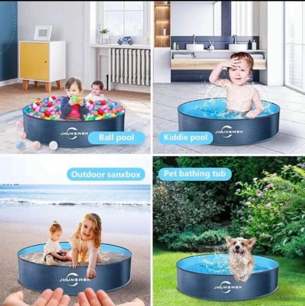 JHUNSWEN ペット プール 折りたたみ式 小型犬用 子供用 プール