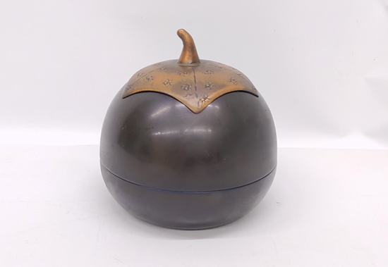 Yahoo!オークション -「茶入れ 茄子」(銅製) (金属工芸)の落札 Yahoo!オークション -「茶入れ 茄子」(銅製) (金属工芸)の落札