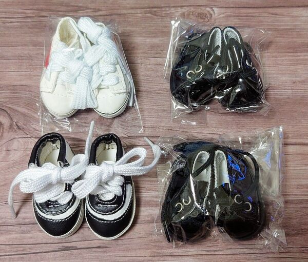 4足セット ぬいぐるみ用 靴 シューズ スニーカー エナメル