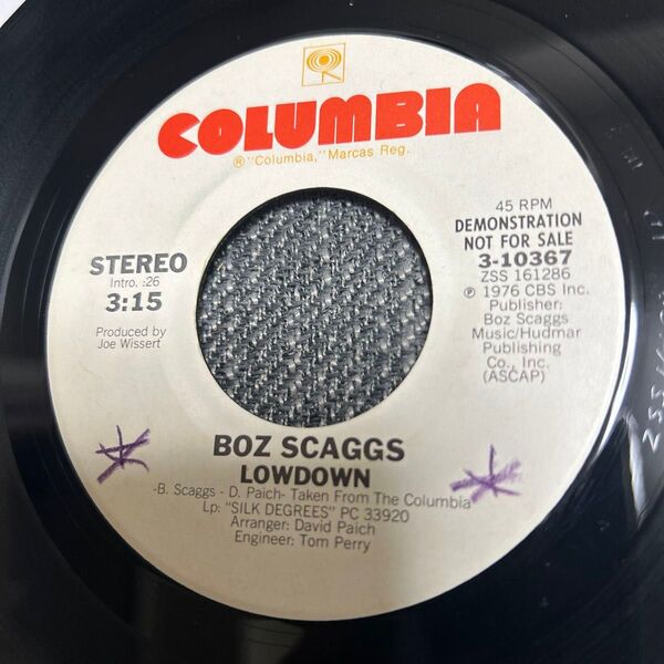 Boz Scaggs / Lowdown (米国盤プロモシングル)