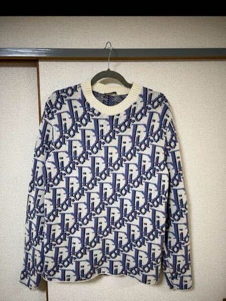 国内正規品 希少 美品 DIOR オブリーク ニットセーター xs カシミヤ ウール ホワイト