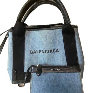 SALE!!確実本物!正規品★BALENCIAGA★バレンシアガ★バック★カバス★XS★デニム★ポーチ付★トートバック