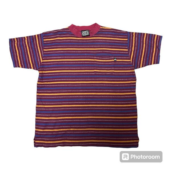 80s old surf ボーダー ポケット Tシャツ L