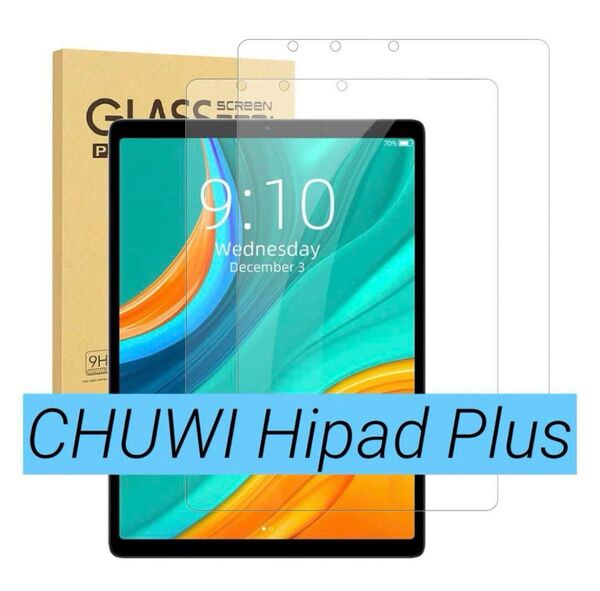2枚入 CHUWI Hipad Plus 用 フィルム タブレット保護フィルム 強化ガラス 9H硬度 保護フィルム 指紋防止
