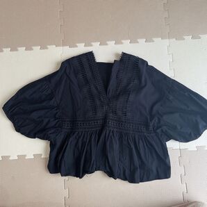 新品 1度水通しのみ 黒トップス フリーサイズ