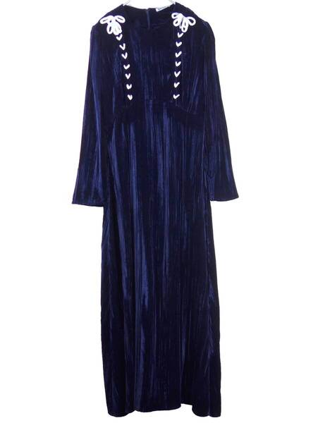 ロンハーマン別注 BATSHEVA バッシャバ 24SS Reem Dress クラッシュベルベット ドレス/ワンピースUS2(XS) ネイビー新品 Ronherman