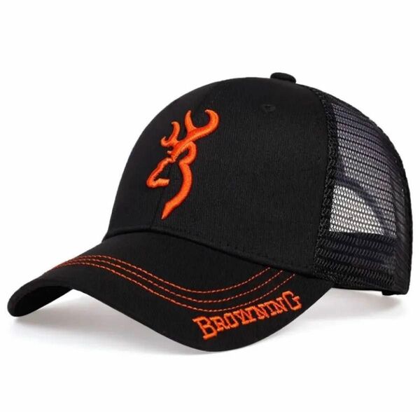ブローニング スポーツシューティング キャップ ブラック Browning ハイパワー メッシュキャップ