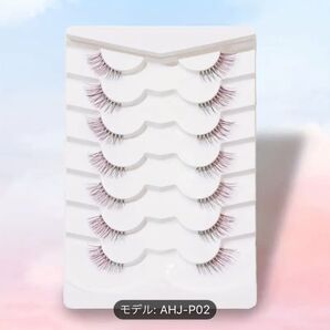 目尻用つけまつげ/ブラック:ピンク/7ペア