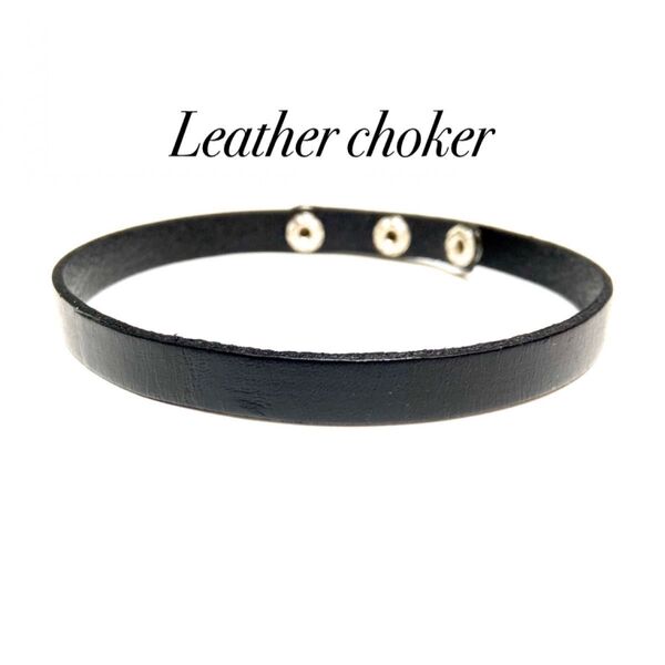 新品 本革 レザー ネックレス ブラック