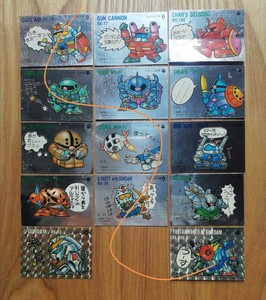 当時物 BANDAI ・SDガンダムシール54枚・SDガンダムひみつ大百科・カードダスファイル・SDガンダム百科1豆本『エラー商品有り』