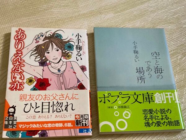 小手鞠るい「空と海のであう場所」ポプラ文庫 「ありえない恋」実業之日本社文庫 2冊まとめて