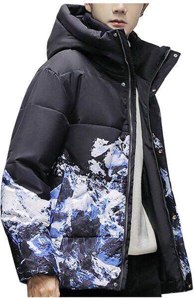 ダウンジャケット メンズ 冬 ダックダウン 超暖かい フード付き XL