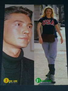 ［切り抜き1p］ ジョン・ローン John Lone / ヘレン・スレイター Helen Slater 1980年代映画雑誌より #9N1