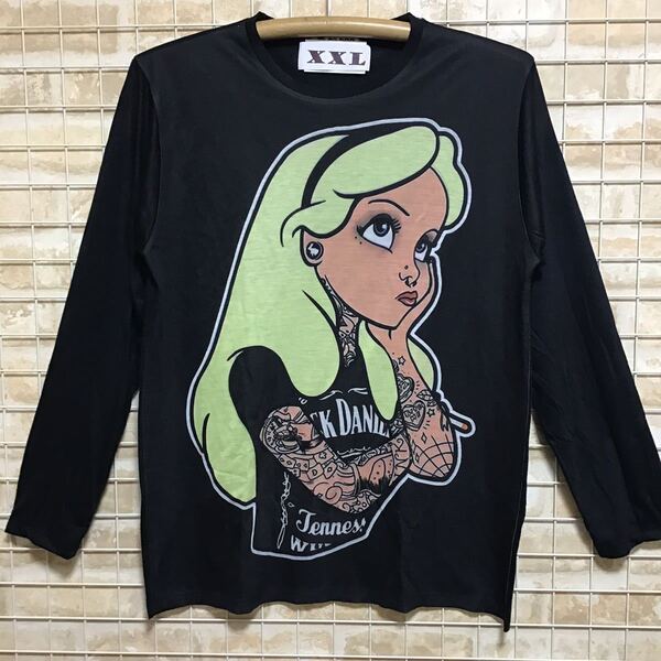 新品 ブラック ダーク 悪 プリンセス アリス ロングTシャツ XXLサイズ 長袖Tシャツ ロンT