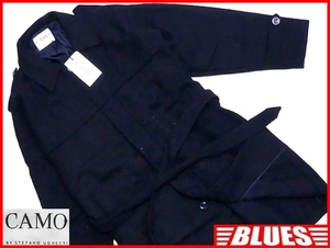 быстрое решение * Италия производства CAMO* новый товар мужской S тренчкот утка 46 темно-синий темно-синий костюм деловой жакет длинный шерсть 