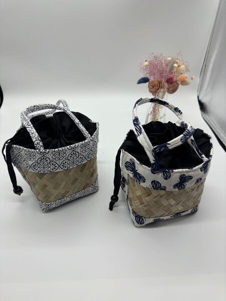 ラオス ハンドメイド かごバッグ 天然素材