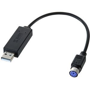 【新品】(まとめ) サンワサプライ USB-PS/2変換コンバータ USB(A)オス-ミニDIN6pinメス USB-CVPS5 1本 〔×3セット〕
